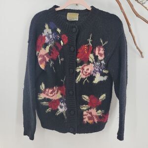 Vintage lydia Jane Ltd hand knit granny cardigan